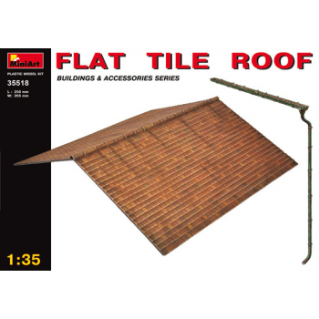 Diorama Flat Tile Roof + Gutter